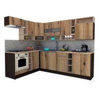 Bucatarie de Colt COSSY NEW 180-260 St. Wenge / Decor K365